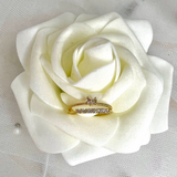 LOLA || Adjustable Dainty Double Ring with Zirconia Stone